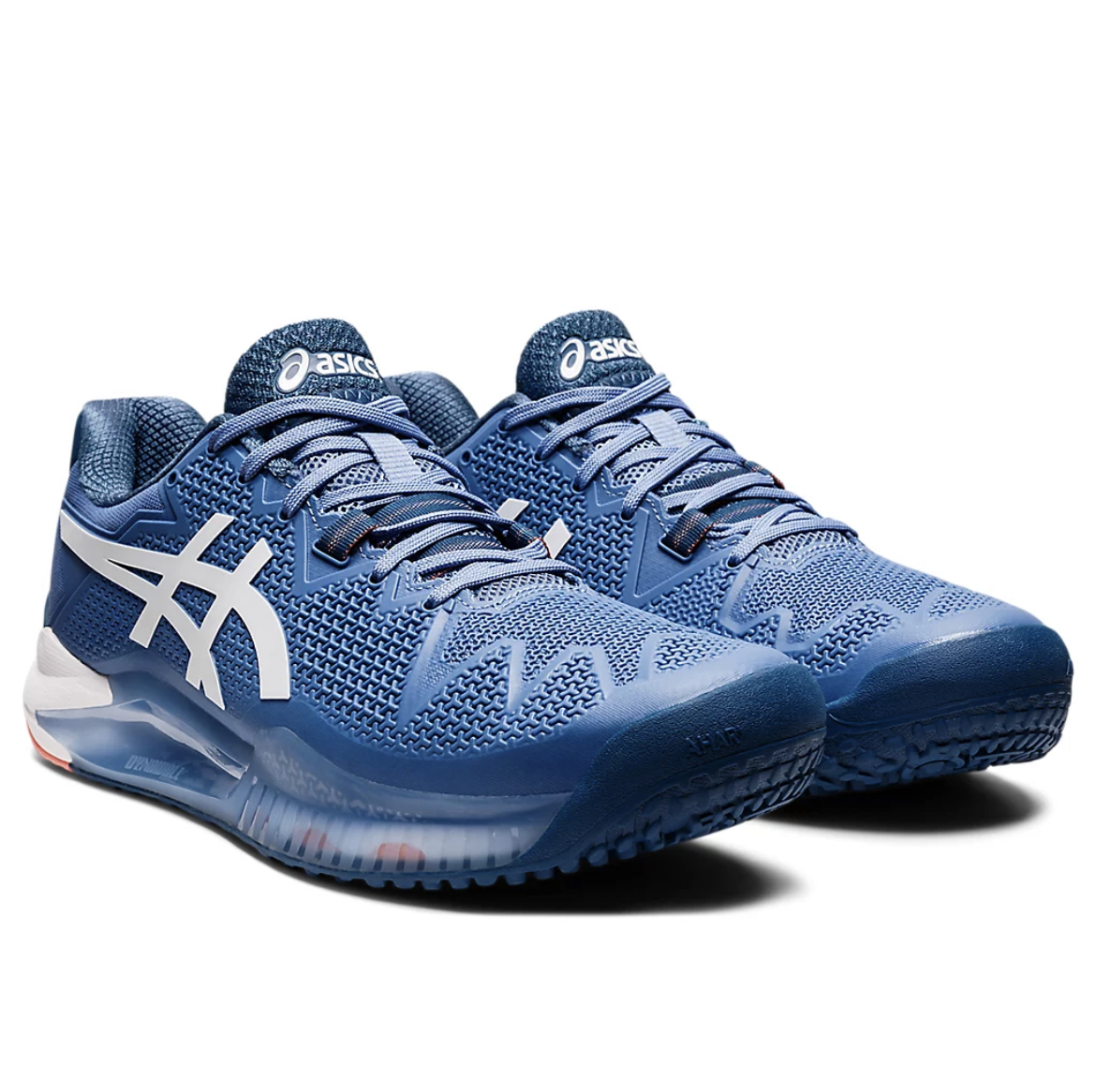 テニスショップラリー / asics(アシックス)メンズテニスシューズ オムニ・クレーコート用【ワイドWIDE】 GEL-RESOLUTION 8 OC  WIDE ゲルレゾリューション８OCワイド 1041A123(404)ブルーハーモニー/ホワイト,Blue Harmony/White