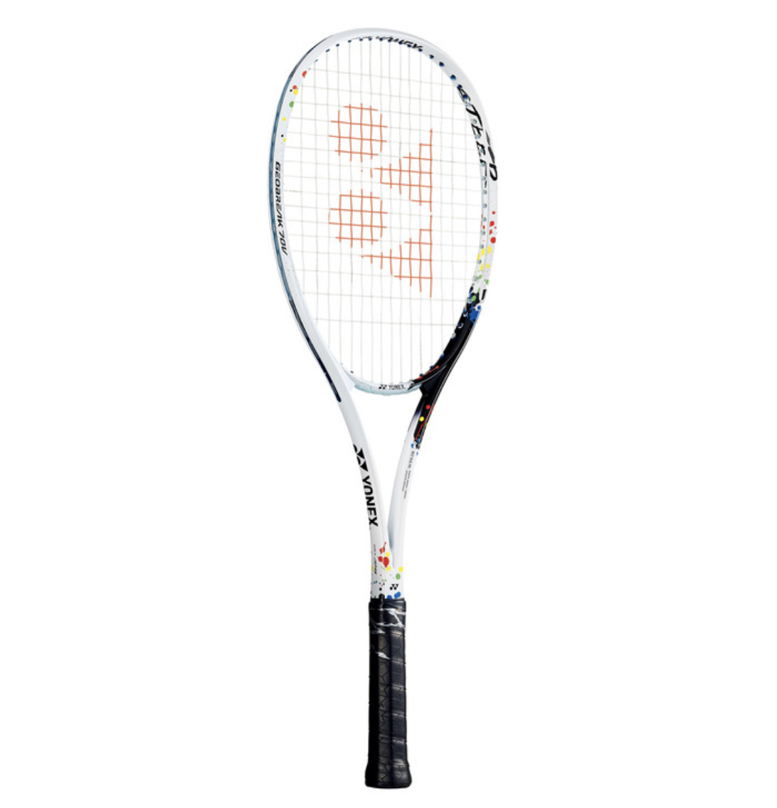 テニスショップラリー / YONEX(ヨネックス)【新製品】前衛用ソフトテニスラケット ジオブレイク 70Vステア GEOBREAK 70V  STEER GEO70V-S(553)ホワイト/ダークネイビー