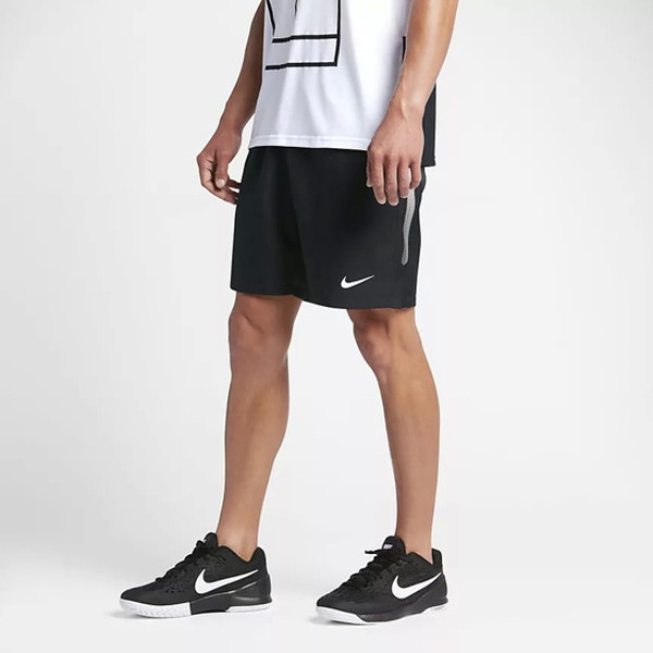 テニスショップラリー / NIKE(ナイキ) テニスショートパンツ ナイキコート Dri-FIT メンズ 830822(010)ブラック/ホワイト